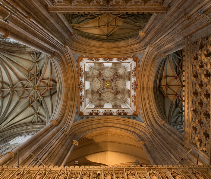 Canterbury Cathedral Bell Harry Tower Interior looking up