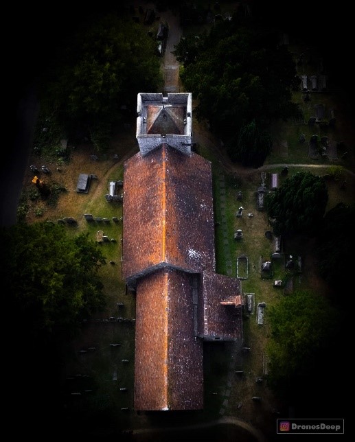 St Martin's Church seen from the air